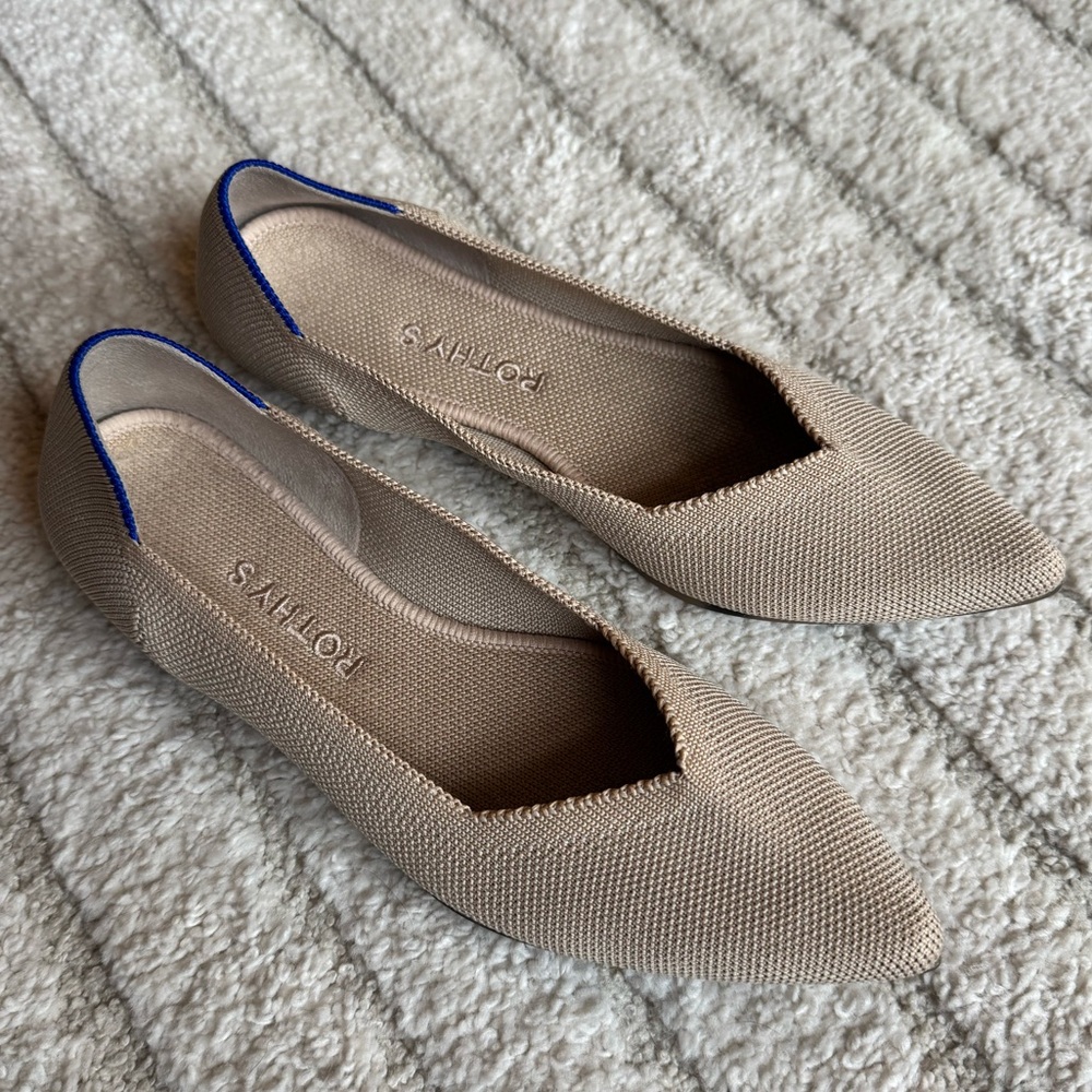Rothy's Tan The Point I Flats